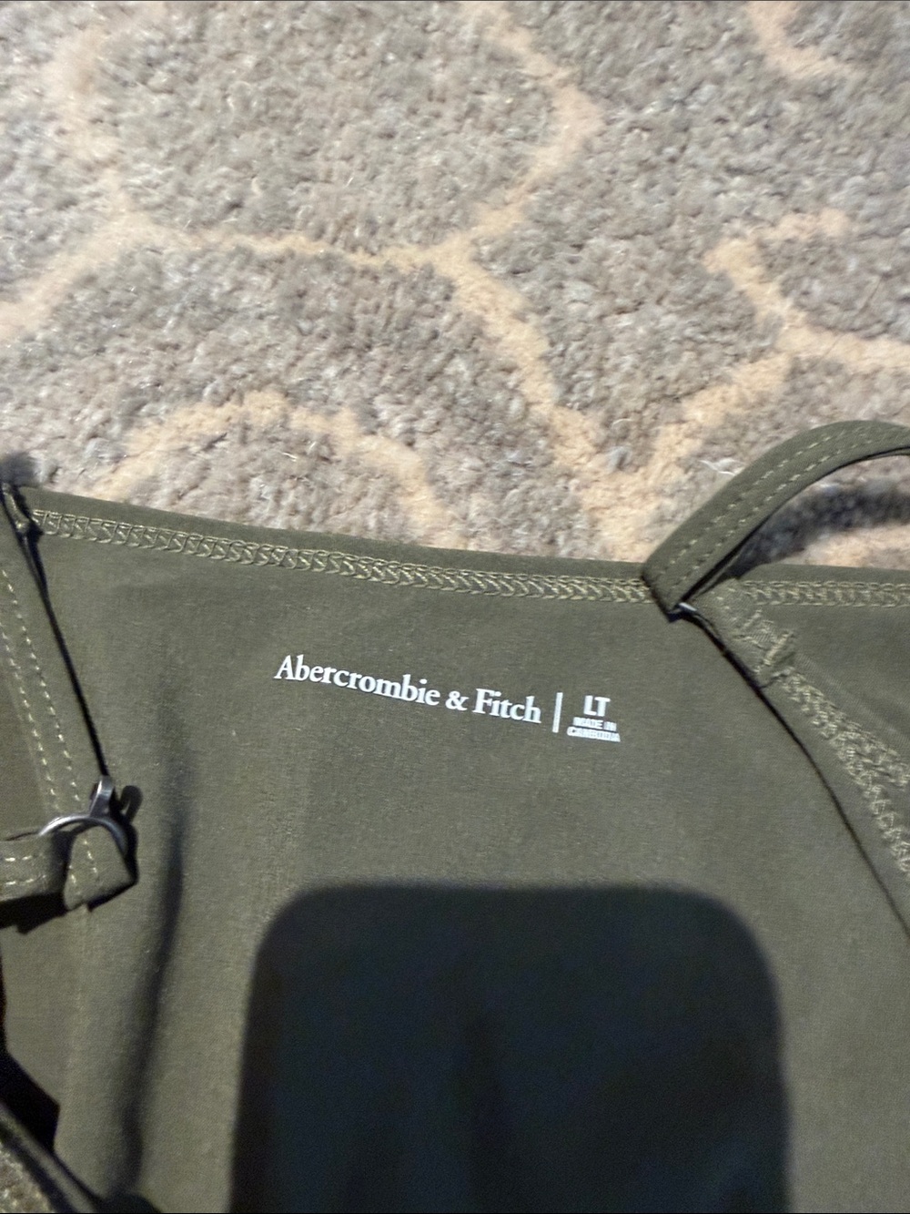Abercrombie & Fitch Olive Green Sleeveless Tank Romper - Picture 2 of 2